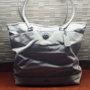 Coach Gray Nylon Tote